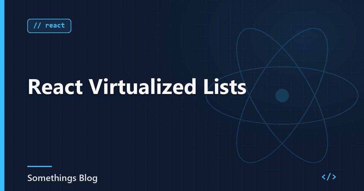 React Virtualized Lists